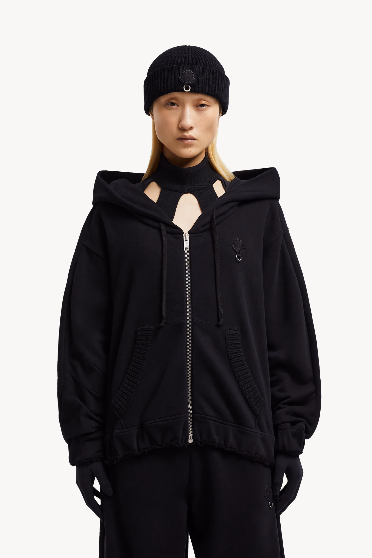 Sweat zippé à œillet Moncler x Willow Smith Femmes Noir Moncler 0